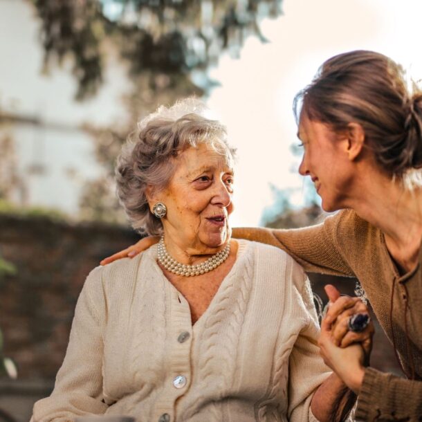 women smiling